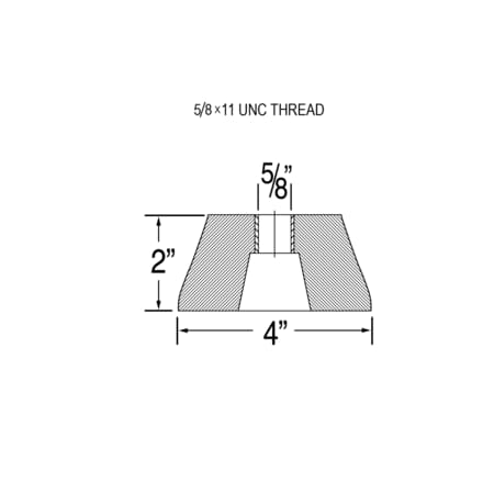 Bon Tool Bon 82-150 Cup Wheel, 4" Tapered C-16 Type 11 82-150